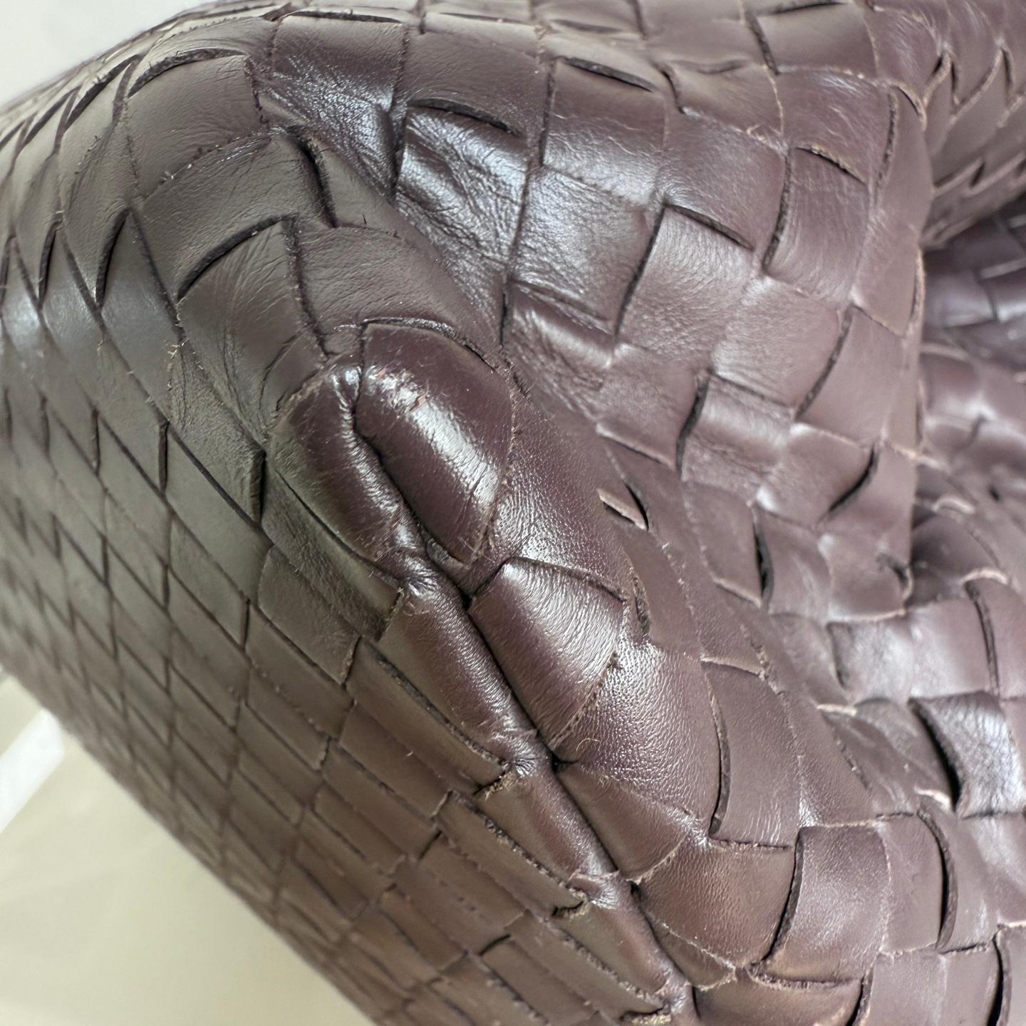 Bottega Veneta Roma Large Intrecciato Nappa Marrone Scuro 35cm in vendita 6