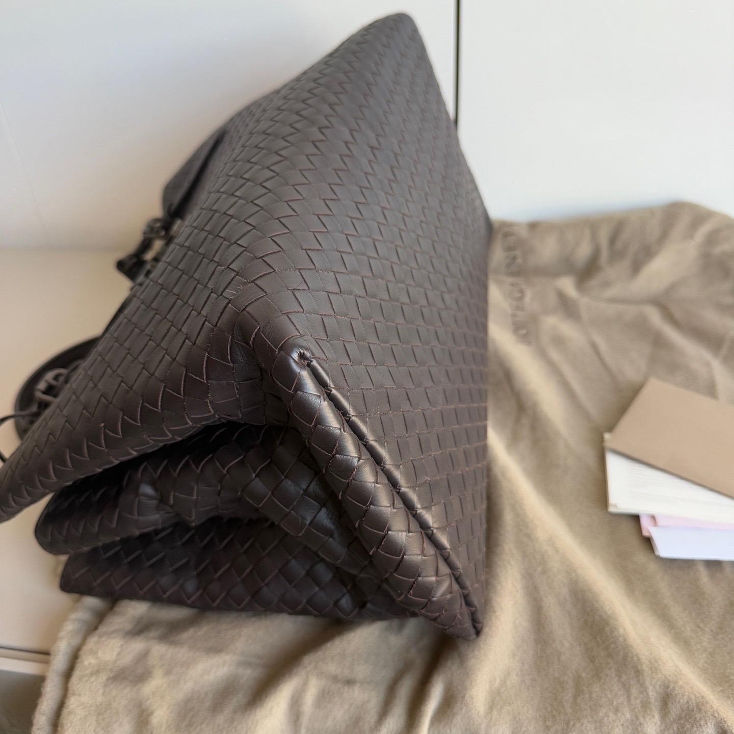 Bottega Veneta Roma Large Intrecciato Nappa Leather Dark Brown 35cm 7