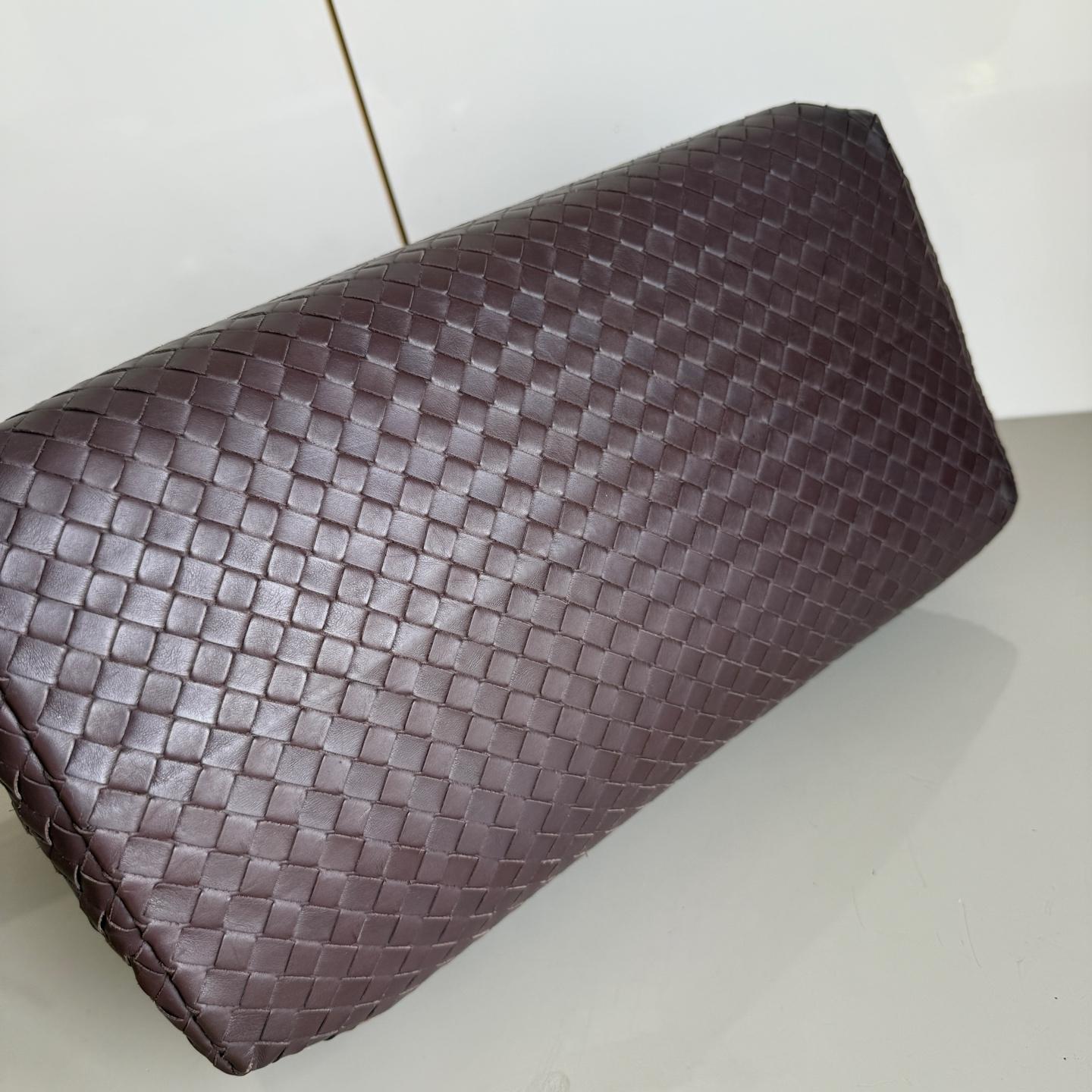 Donna Bottega Veneta Roma Large Intrecciato Nappa Marrone Scuro 35cm in vendita