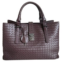 Bottega Veneta Roma Large Intrecciato Nappa Leather Dark Brown 35cm
