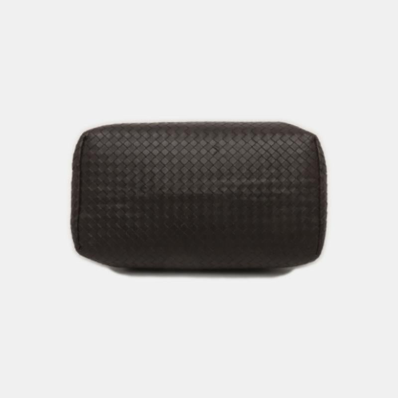 Women's Bottega Veneta Roma Large Intrecciato Nappa Leather Dark Brown 37cm