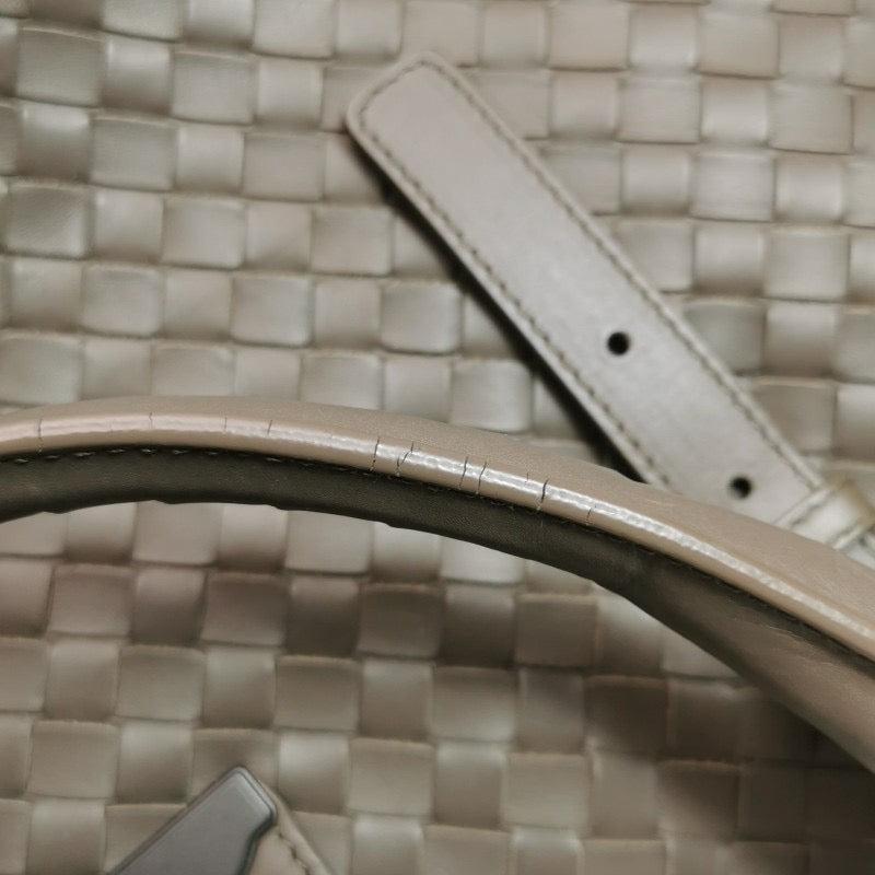 Bottega Veneta Roma Large Intrecciato Nappa Leather Grey 35cm 12