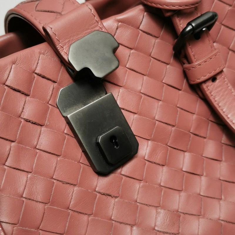Bottega Veneta Roma Mini Bag Intrecciato Nappa Leather Pink 25cm 8