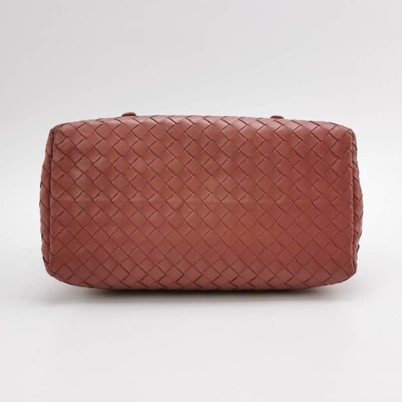 Women's Bottega Veneta Roma Mini Bag Intrecciato Nappa Leather Pink 25cm