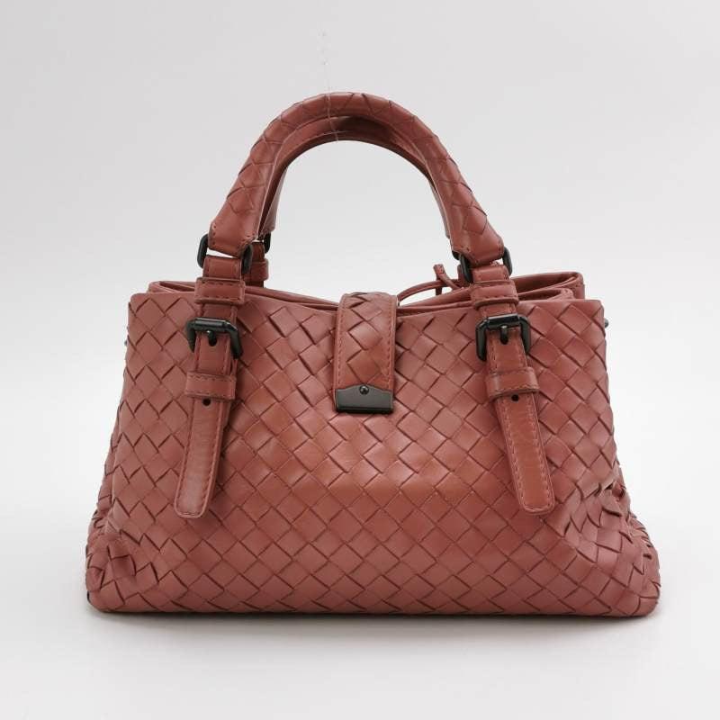 Bottega Veneta Roma Mini Bag Intrecciato Nappa Leather Pink 25cm 1