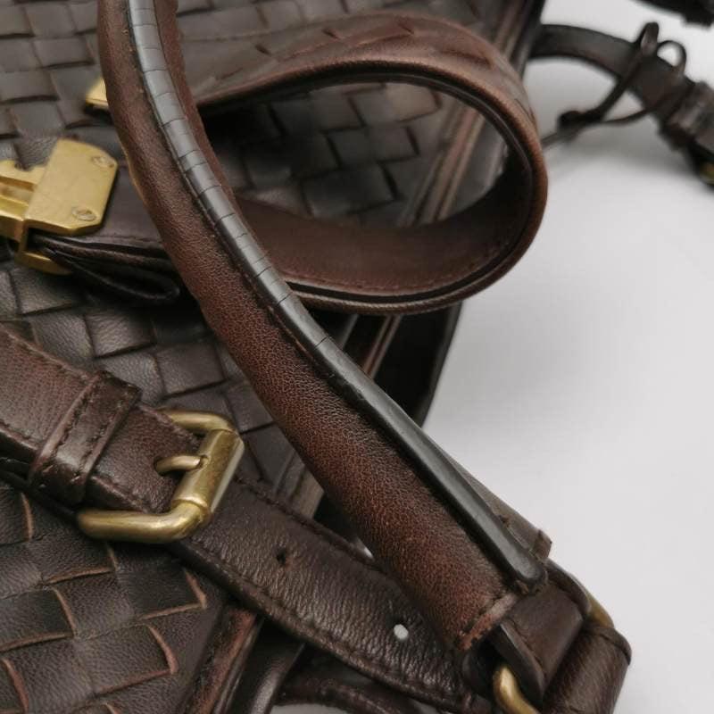 Bottega Veneta Roma Tote Intrecciato Lambskin Leather Dark Chocolate Brown 40cm 6