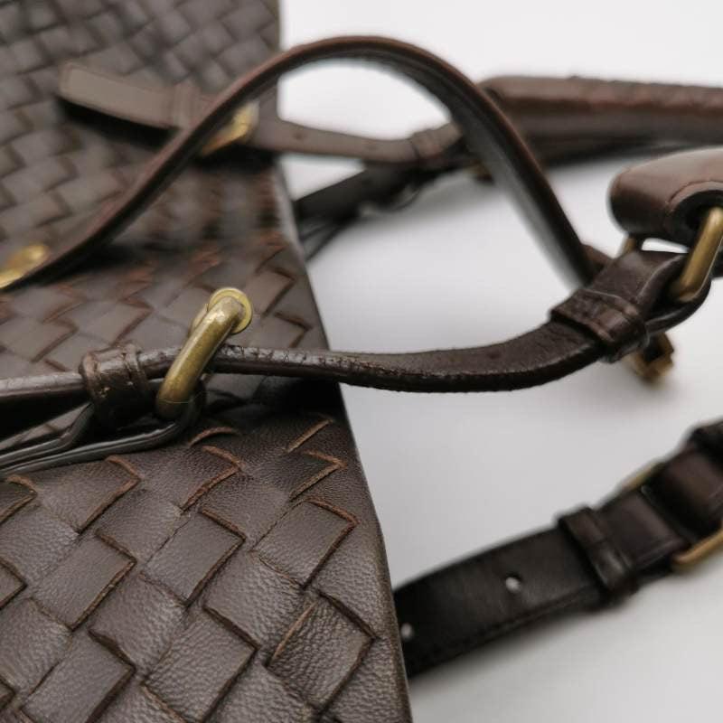 Bottega Veneta Roma Tote Intrecciato Lambskin Leather Dark Chocolate Brown 40cm 7