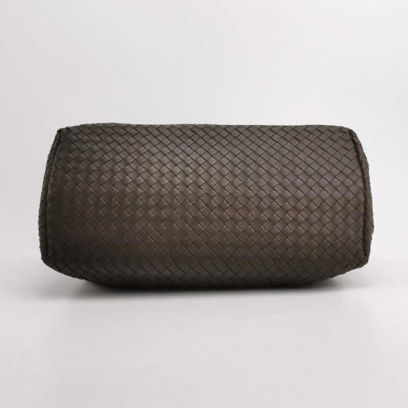 Bottega Veneta Roma Tote Intrecciato Lambskin Leather Dark Chocolate Brown 40cm 1