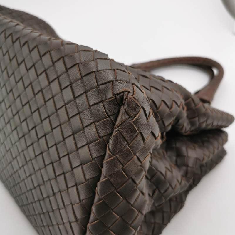 Bottega Veneta Roma Tote Intrecciato Lambskin Leather Dark Chocolate Brown 40cm 3