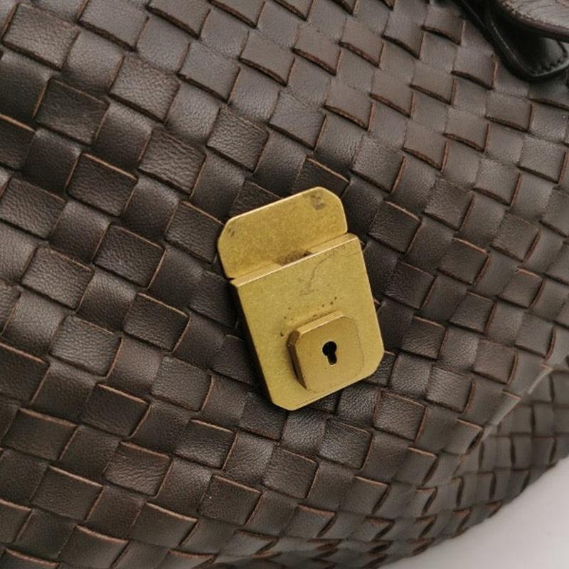 Bottega Veneta Roma Tote Intrecciato Lambskin Leather Dark Chocolate Brown 40cm 4