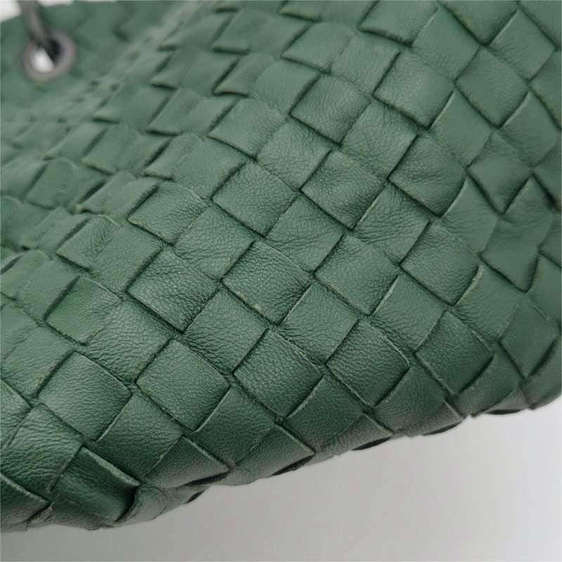 Bottega Veneta Roma Tote Intrecciato Lambskin Leather Dark Green 40cm 5