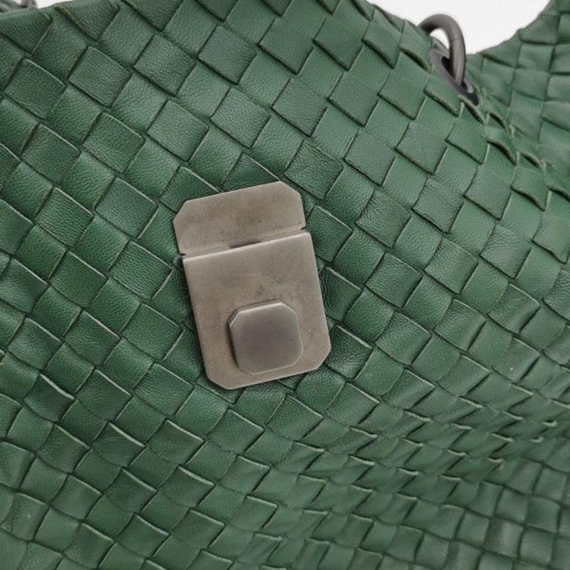 Bottega Veneta Roma Tote Intrecciato Lambskin Leather Dark Green 40cm 1