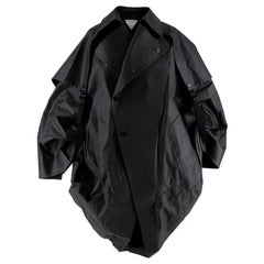 Bottega Veneta Runway Braun beschichtete Baumwolle Cocoon Cape - Größe XS