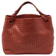 Bottega Veneta Rust Intrecciato Leather Garda Tote