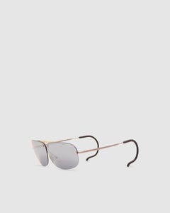 Bottega Veneta S/S 1999 silver aviator mirror sunglasses