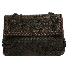 Bottega Veneta Sac Olimpia GM Intrecciato Brown bronze Ledertasche