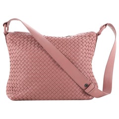 Bottega Veneta Saddle Zip Messenger Bag Intrecciato Nappa Large