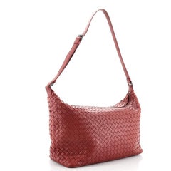 Bottega Veneta Saddle Zip Shoulder Bag Intrecciato Nappa Large