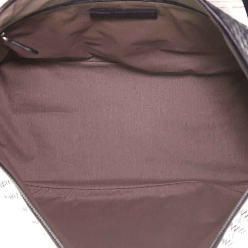 Black Bottega Veneta Saddle Zip Shoulder Bag Intrecciato Nappa Large