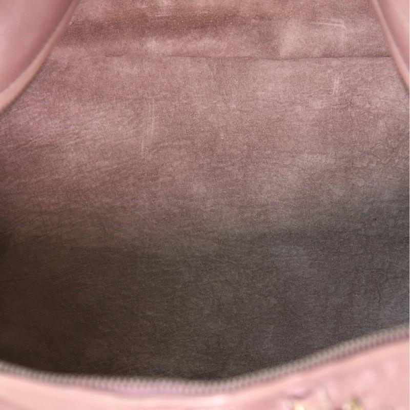 Brown Bottega Veneta San Marco Bowling Bag Leather with Intrecciato Detail Larg