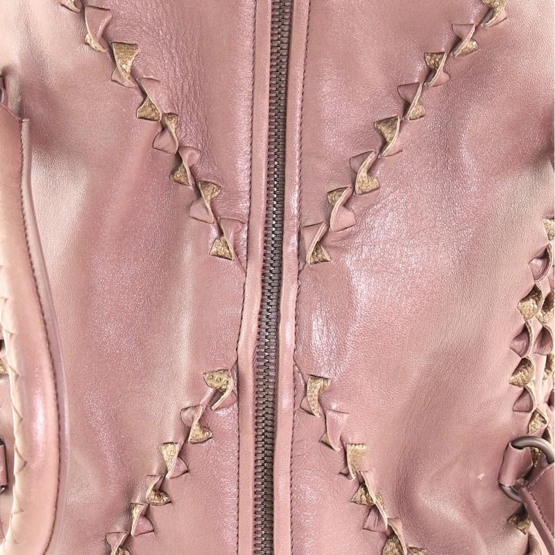 Women's or Men's Bottega Veneta San Marco Bowling Bag Leather with Intrecciato Detail Larg