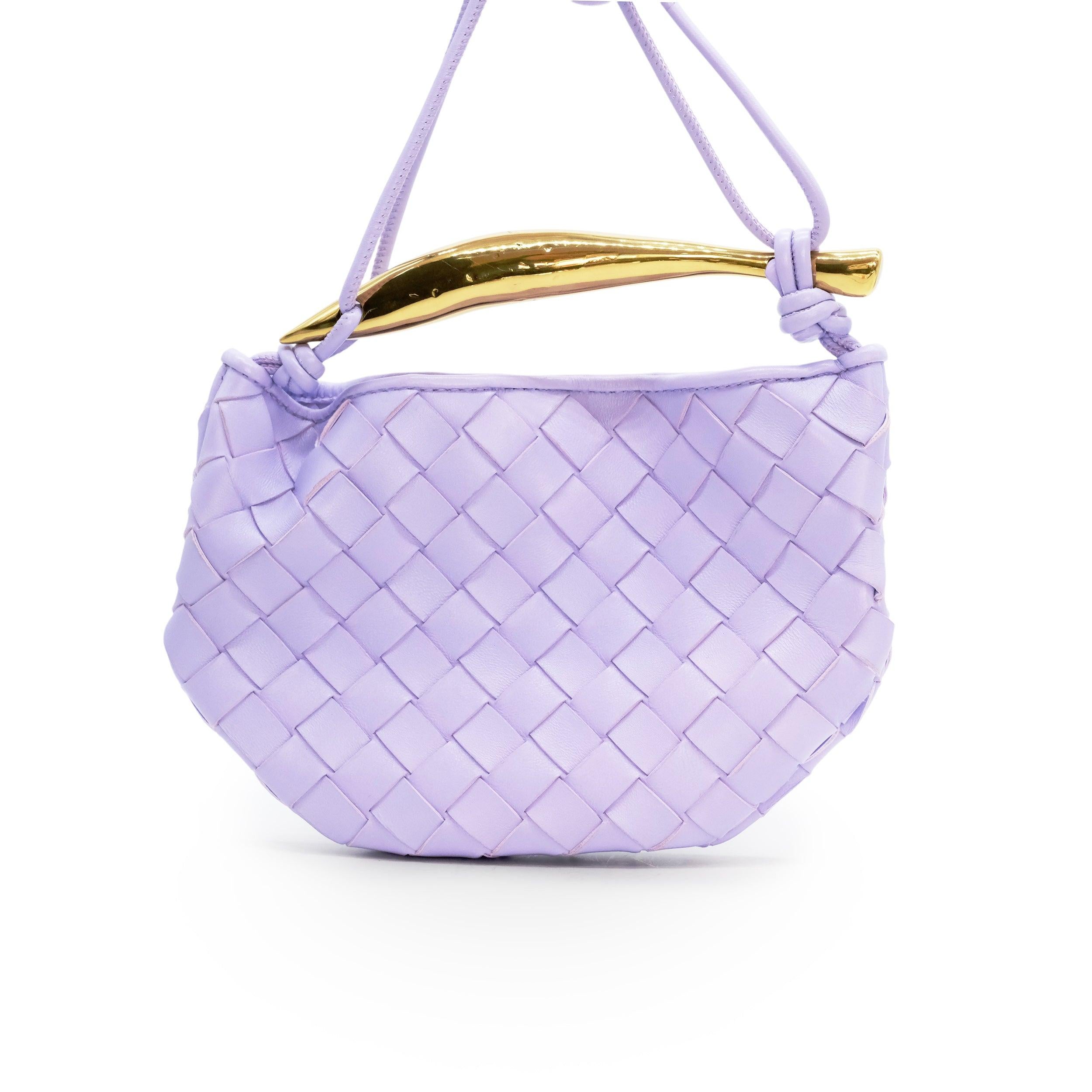 Purple Bottega Veneta Sardine Mini bag in woven leather - '20s For Sale