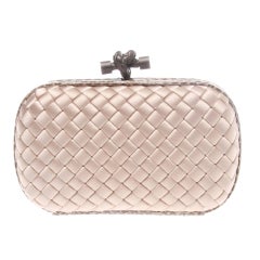 Bottega Veneta Satin Watersnake Knot Clutch 