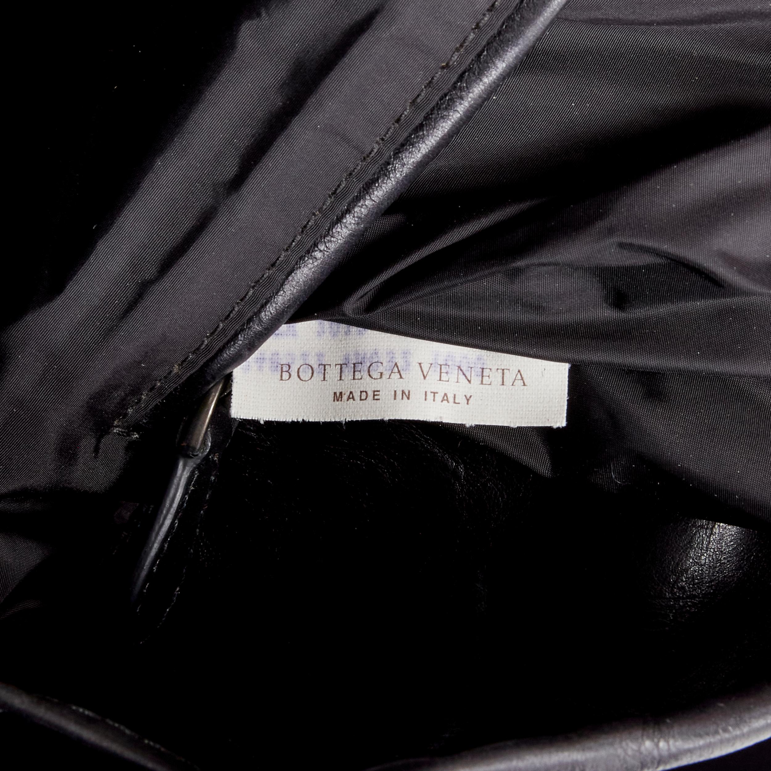 BOTTEGA VENETA Scarabee black Intrecciato woven leather pocket shoulder tote bag 5