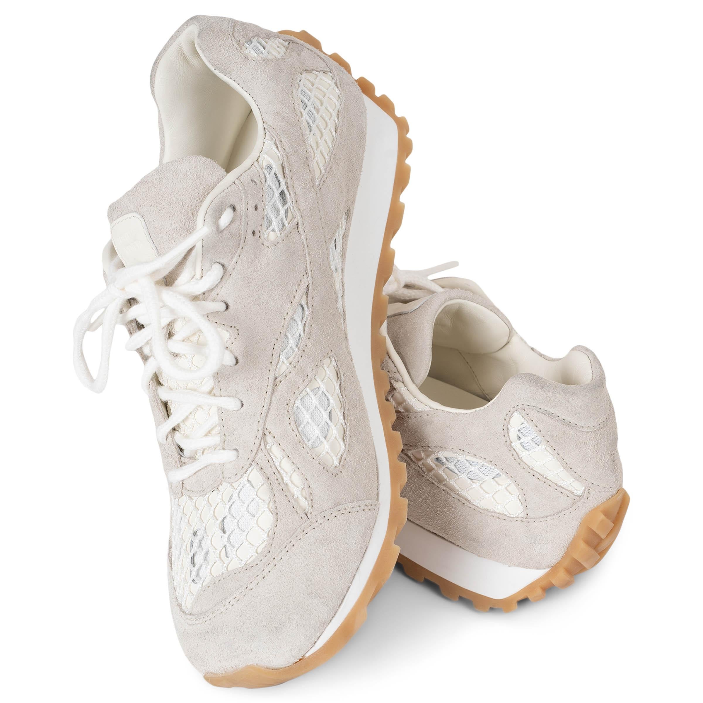BOTTEGA VENETA Sel de mer daim ORBIT Sandales Chaussures 39 fit 38.5 en vente 1