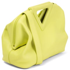 BOTTEGA VENETA Seagrass yellow leather POINT MEDIUM Tote Bag