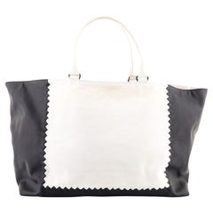 Bottega Veneta Shopper Tote Canvas and Coated Canvas with Intrecciato Detail