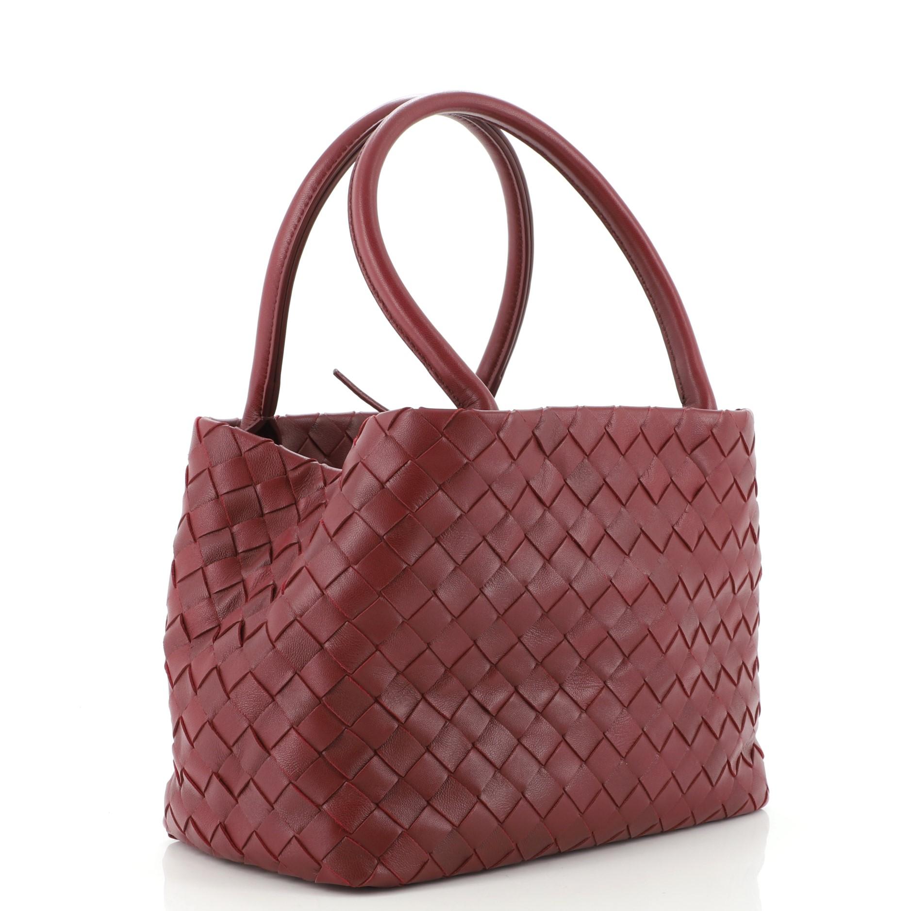 Brown Bottega Veneta Shopper Tote Intrecciato Nappa Small