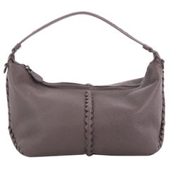 Bottega Veneta Shoulder Bag Cervo Leather with Intrecciato Detail Medium