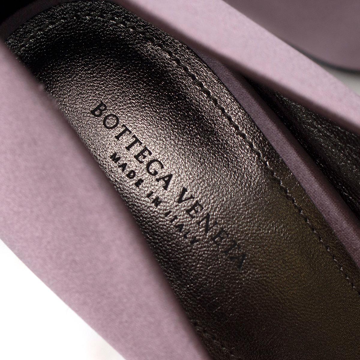 Bottega Veneta Silk Purple Crystal Embellished Pumps 38.5 2