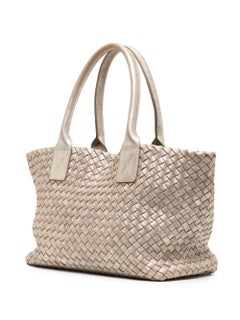 Bottega Veneta Silver Cabat Tote Bag