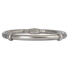 Vintage BOTTEGA VENETA silver INTRECCIATO DETAILED STERLING Bangle Bracelet