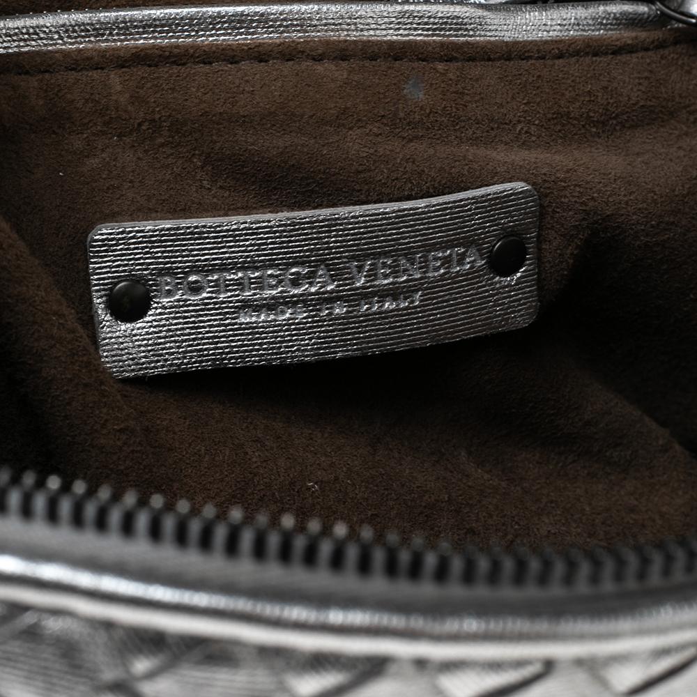 Bottega Veneta Silver Intrecciato Leather Nodini Crossbody Bag 3