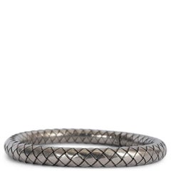 BOTTEGA VENETA silver INTRECCIATO STERLING Bangle Bracelet