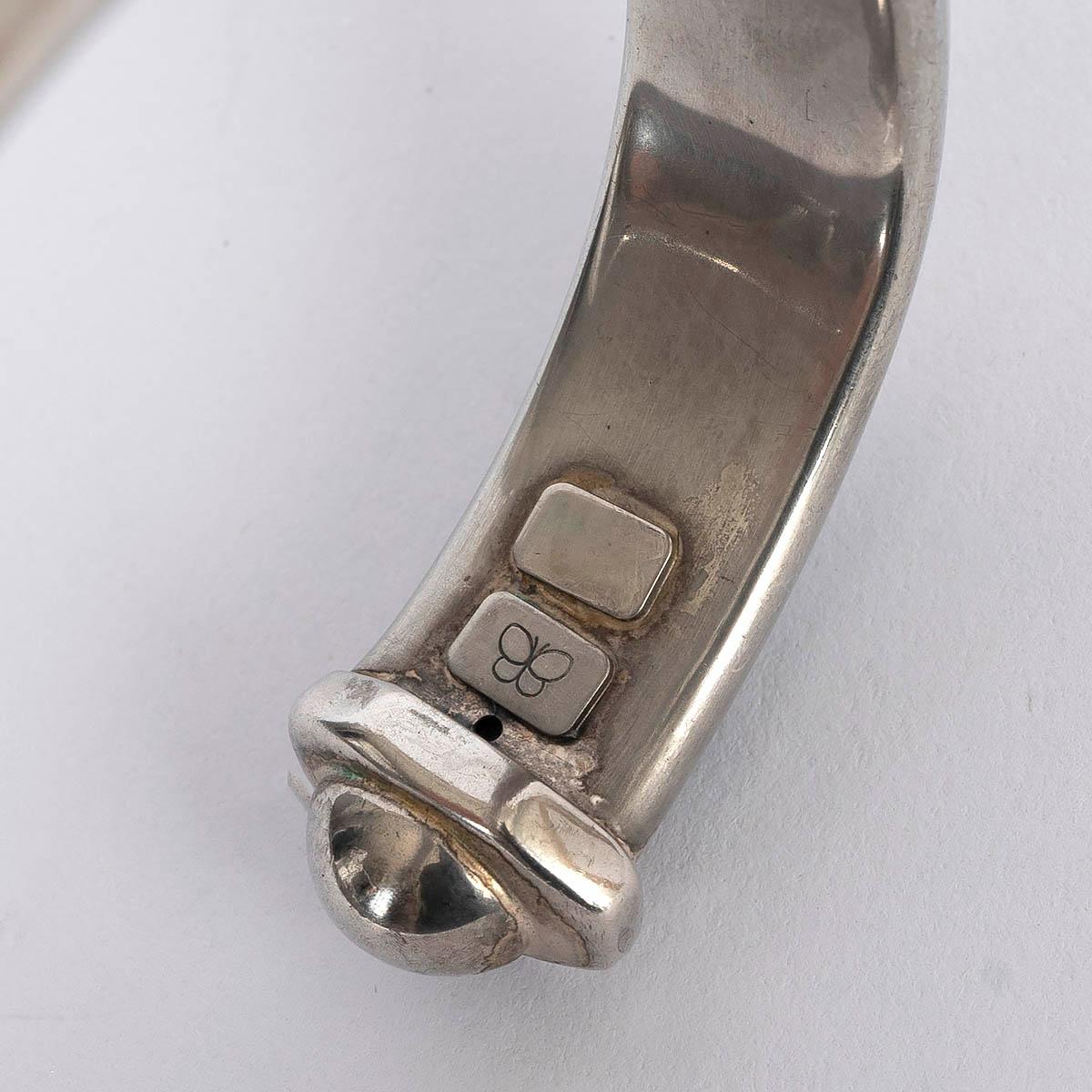 BOTTEGA VENETA silver INTRECCIATO STERLING Cuff Bracelet In Excellent Condition For Sale In Zürich, CH