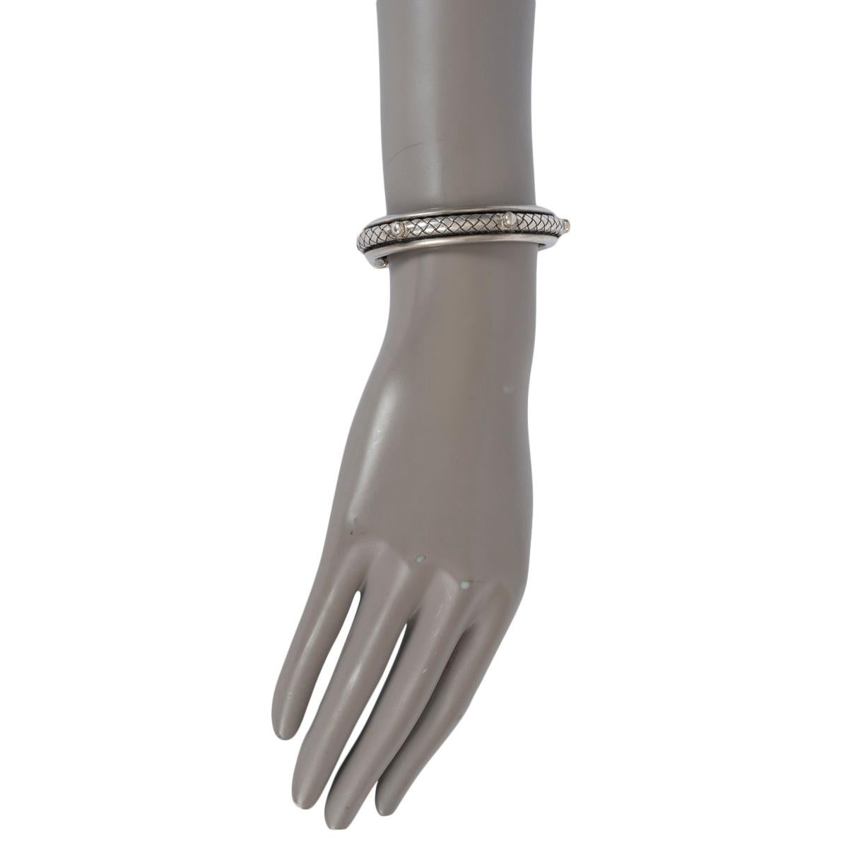 Bottega Veneta bracciale d'argento INTRECCIATO STERLING in vendita 3