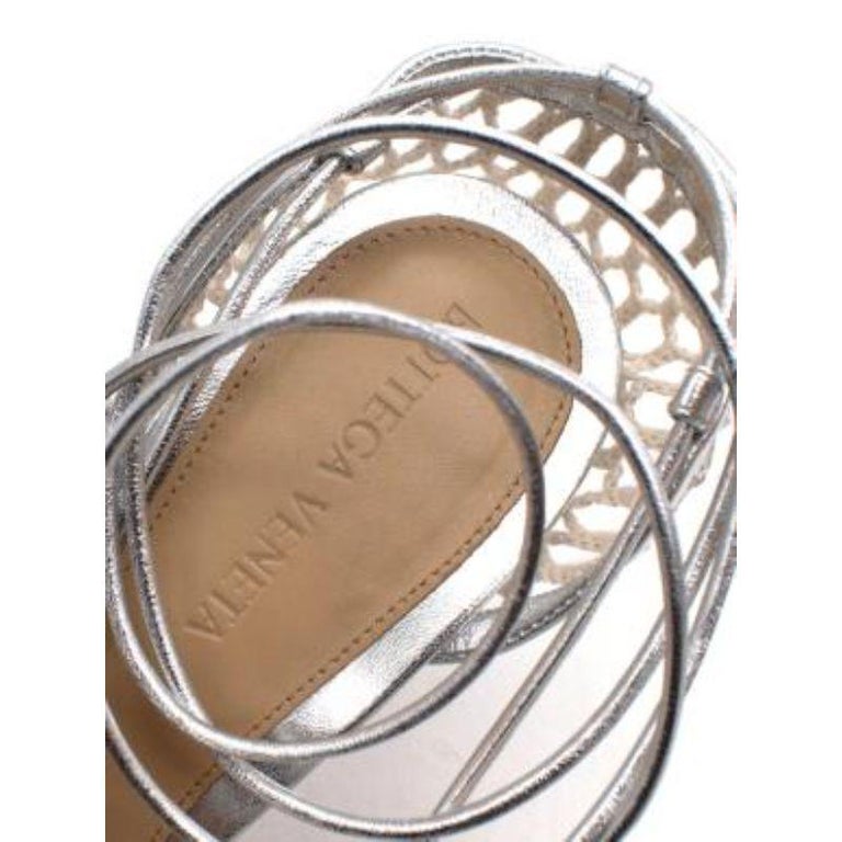 BOTTEGAVENETA Mesh lace-up square Sandals green 39 main image 0