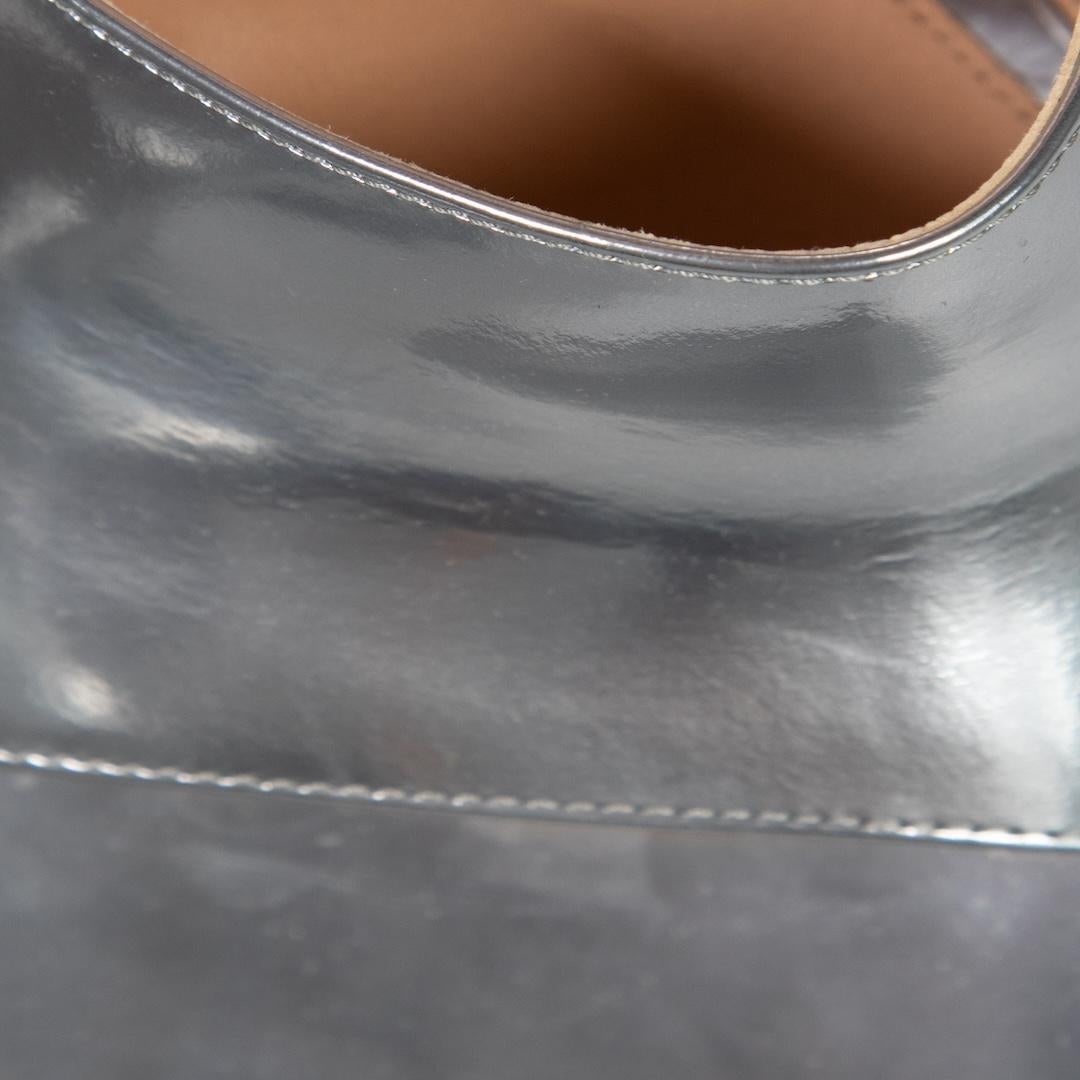 Bottega Veneta Mules à talons en cuir stretch Silver Taille IT 36 en vente 1