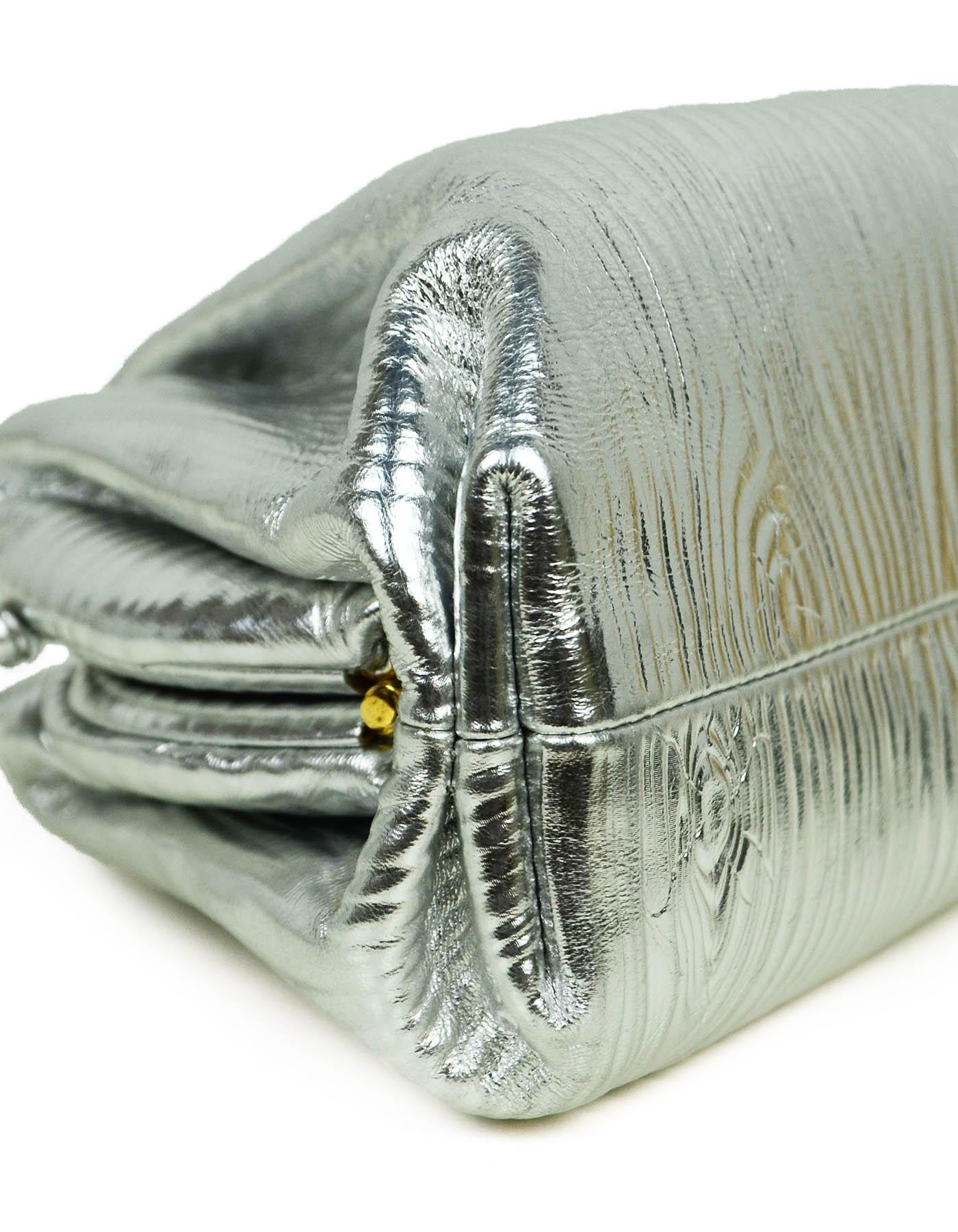 umhängetasche silber metallic