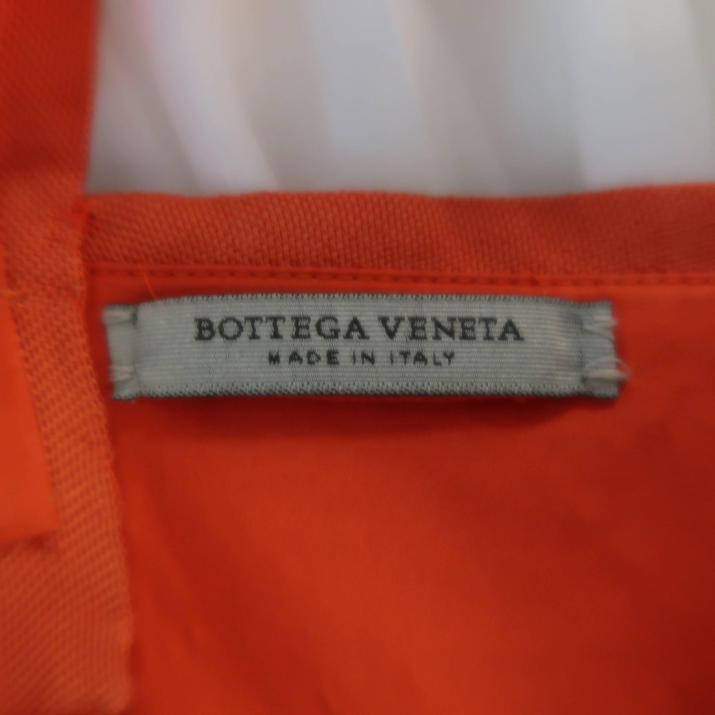 BOTTEGA VENETA Size 10 Off White Cotton Orange Bustier Top Maxi Dress 4