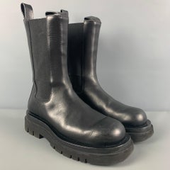 BOTTEGA VENETA Size 11 Black Pull On The Lug Boots