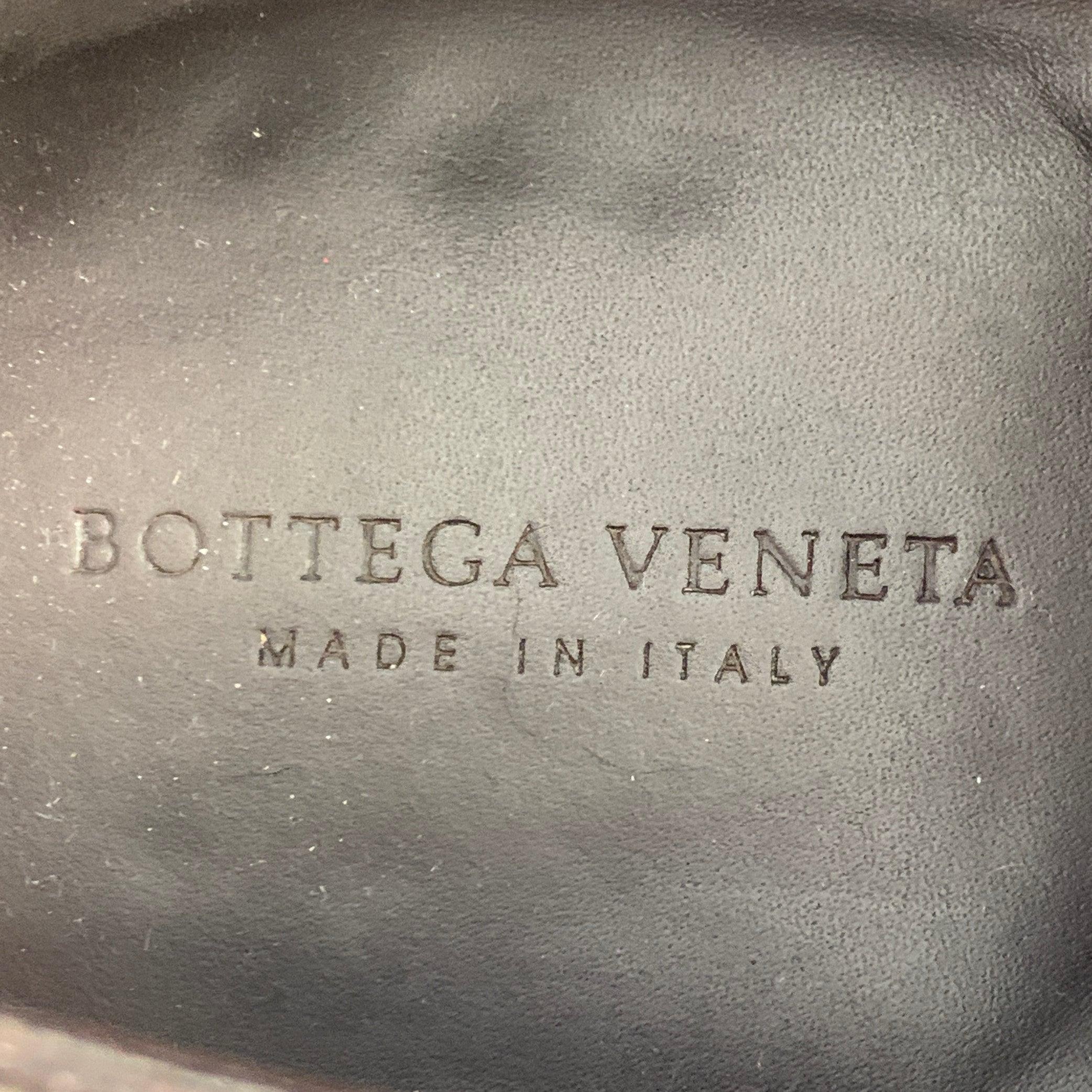 BOTTEGA VENETA Size 11 Brown Perforated Leather Loafers 3