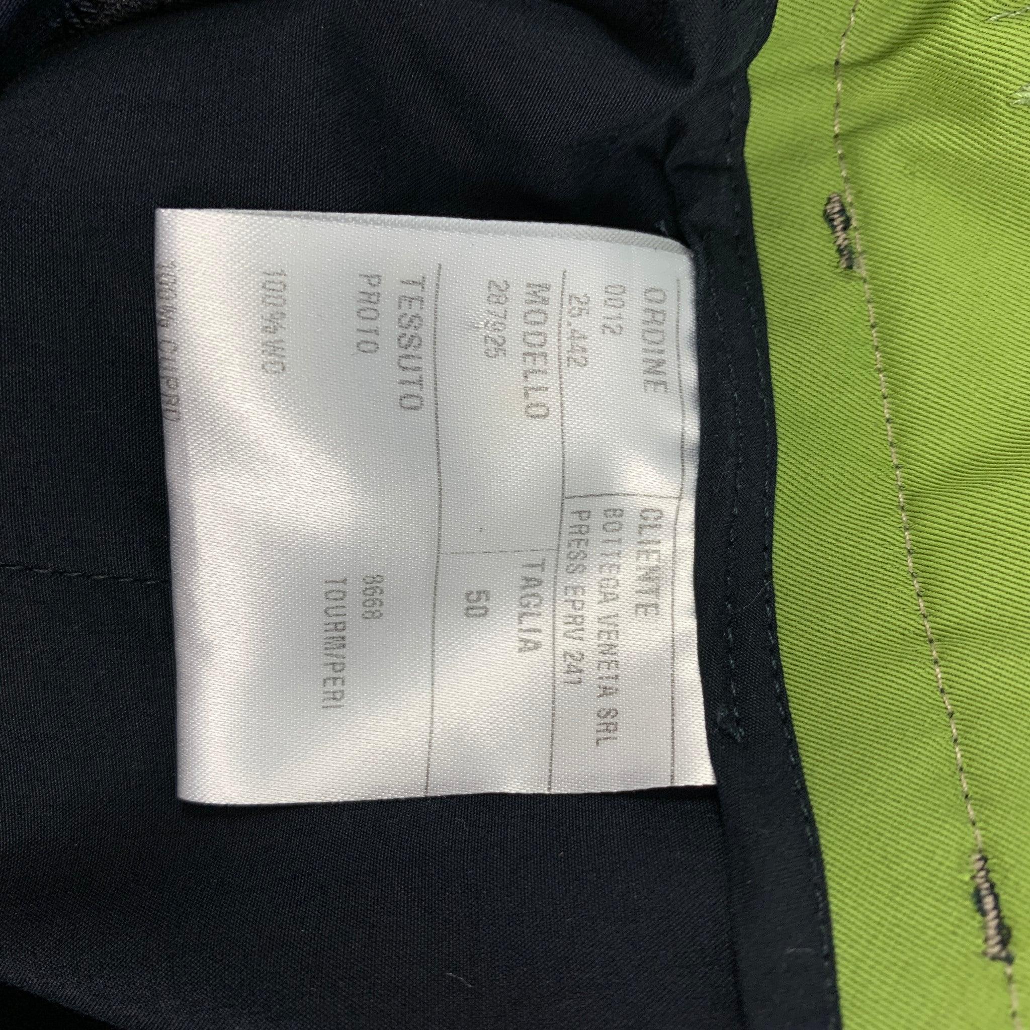 BOTTEGA VENETA Size 32 Blue Green Color Block Wool Cupro Casual Pants For Sale 1