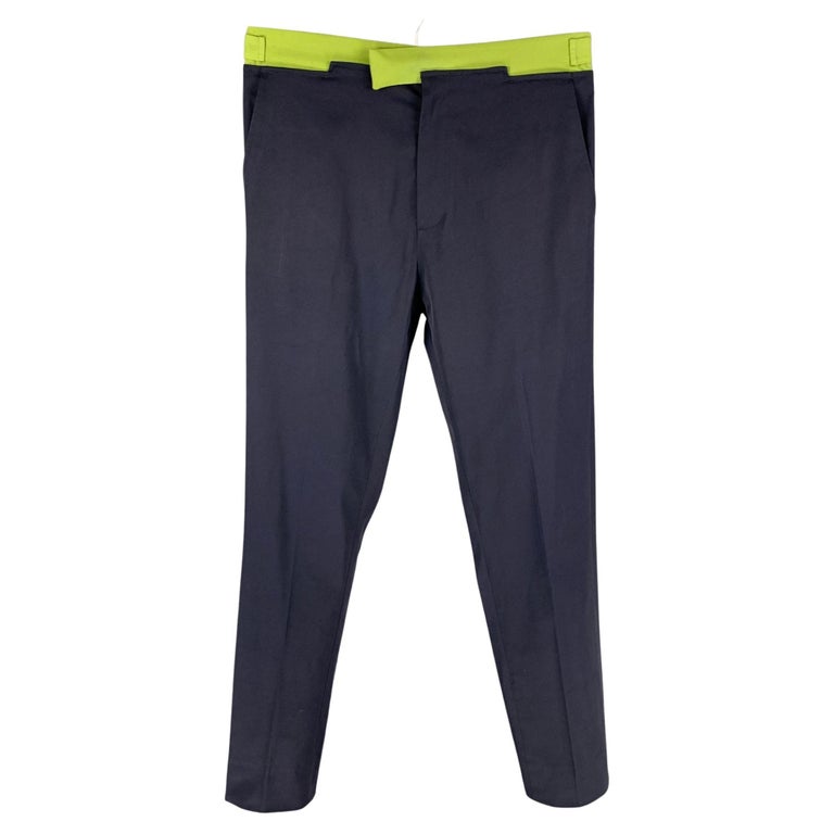 BOTTEGA VENETA Size 32 Navy Blue Virgin Wool Flat Front Casual Pants For  Sale at 1stDibs