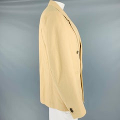 BOTTEGA VENETA Sportmantel aus gewebter Baumwolle mit Notch-Revers in Khaki, Größe 42