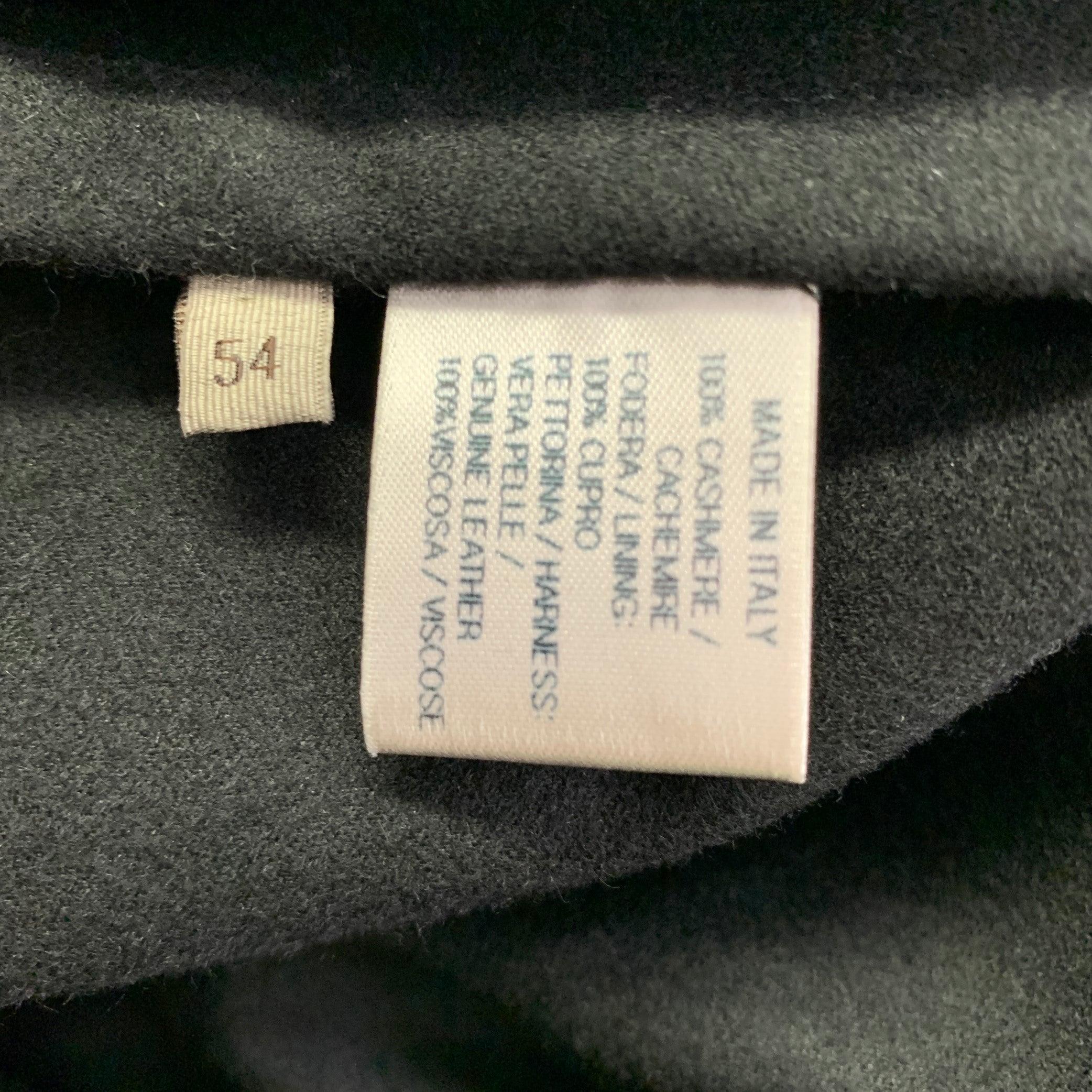 BOTTEGA VENETA Größe 44 Schwarze Bikerjacke aus Kaschmir mit gemischten Materialien im Angebot 2